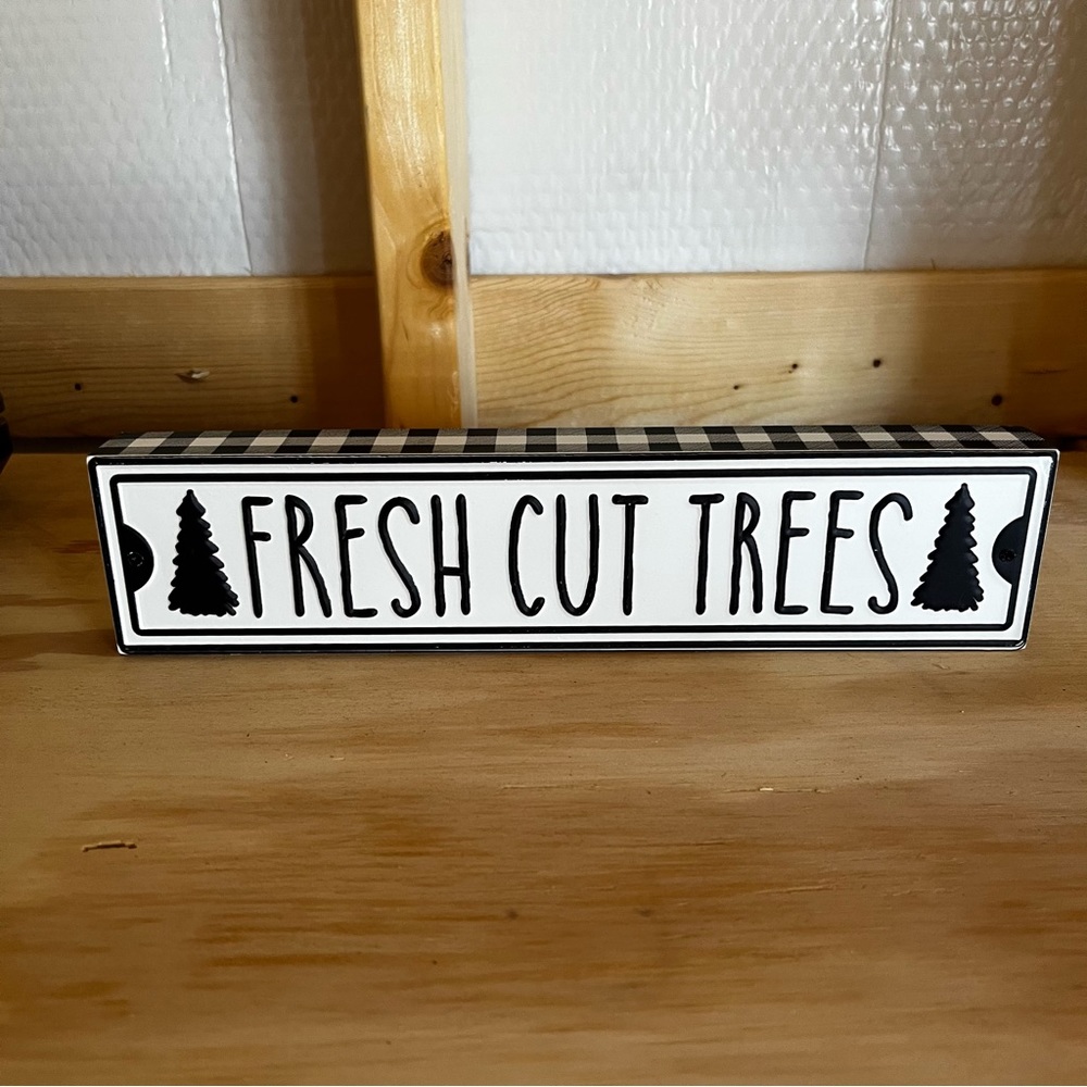 New! Fresh Cut Trees Sign Decor